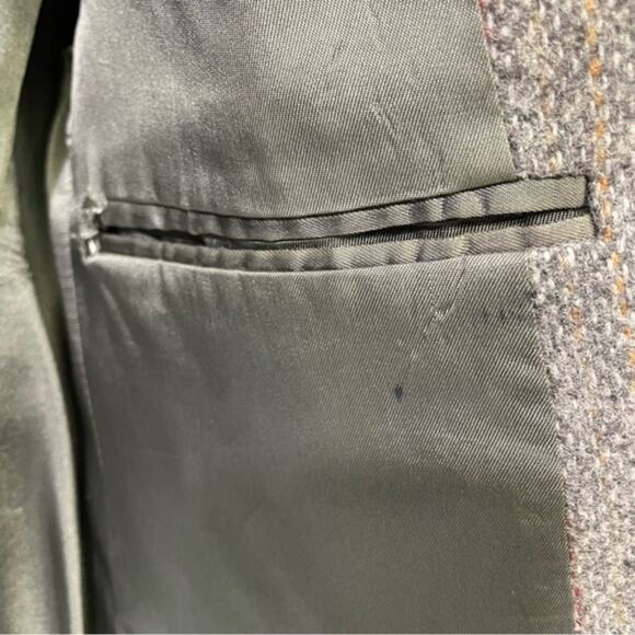 Panhandle Slim Western Blazer Grey Tweed Vintage Cowboy Jacket Elbow Patches - Picture 3 of 12